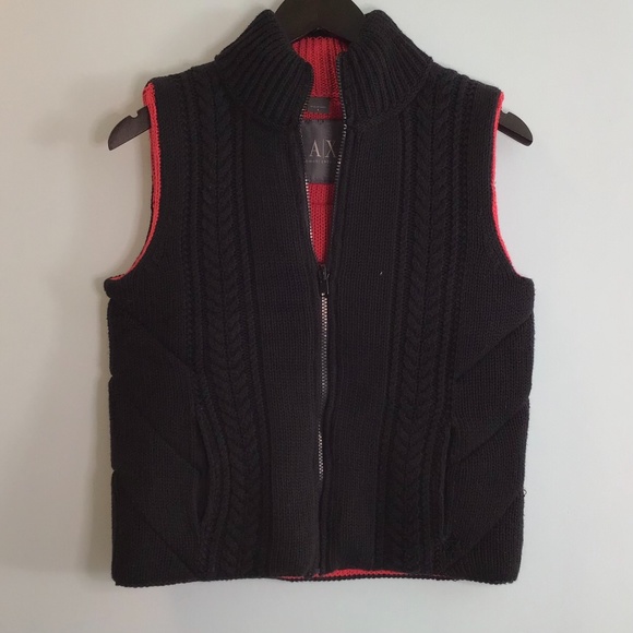 A/X Armani Exchange Reversible Knit Vest - Picture 1 of 14